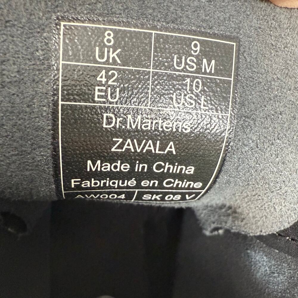 Dr. Martens Zavala Boots Men's 9 Women's 10 Black Combat Boots AW004 SK08V - Picture 12 of 12